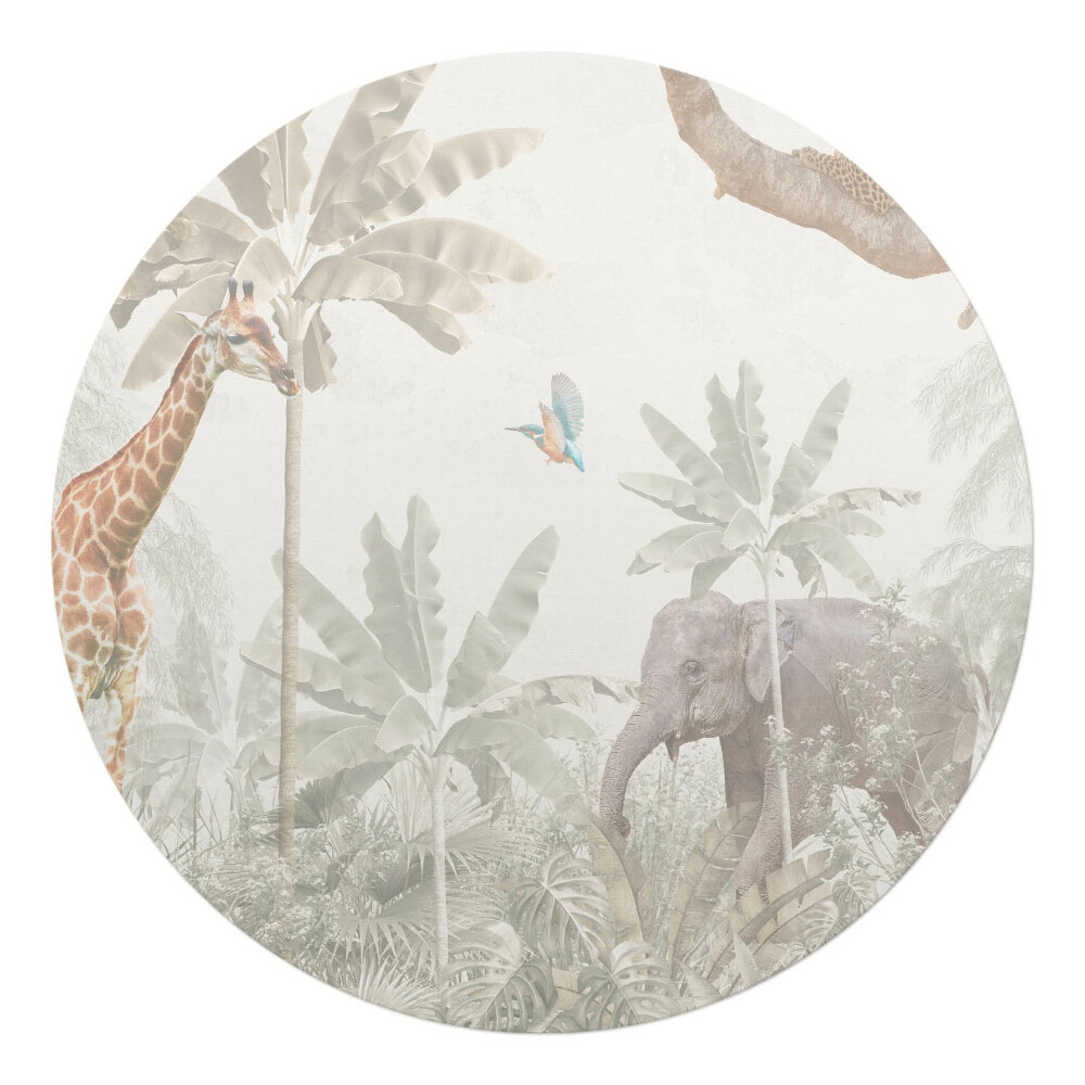 Podkładka pod krzesło okrągła Egzotyczna dżungla