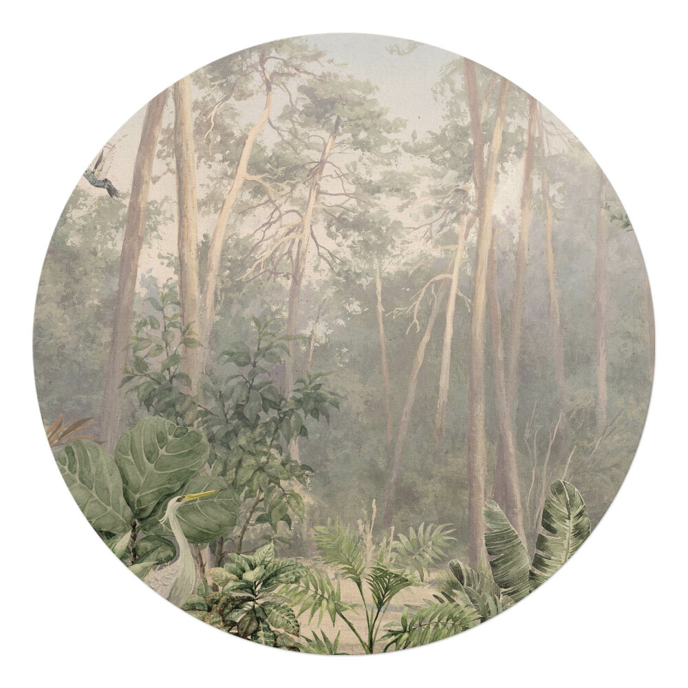 Podkładka pod krzesło obrotowe okrągła Leśna panorama