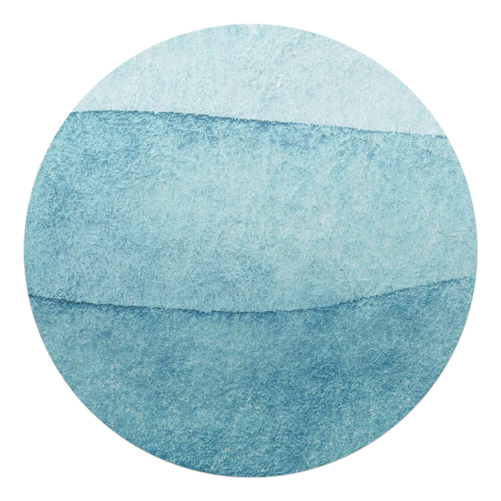 Mata pod fotel biurowy okrągła Pastelowe fale