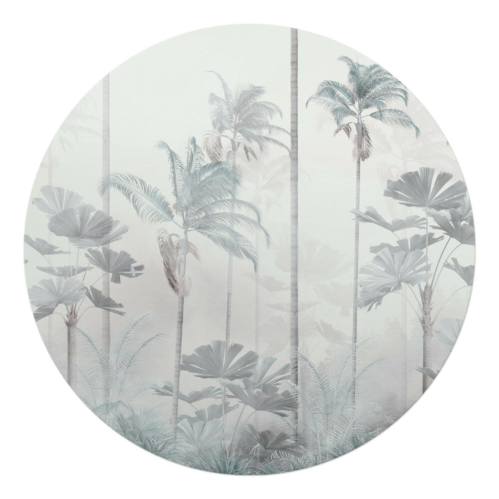 Podkładka pod krzesło okrągła Delikatna dżungla