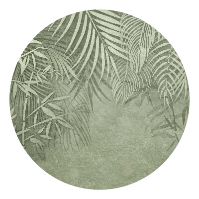 Podkładka pod krzesło obrotowe okrągła Liście tropikalne
