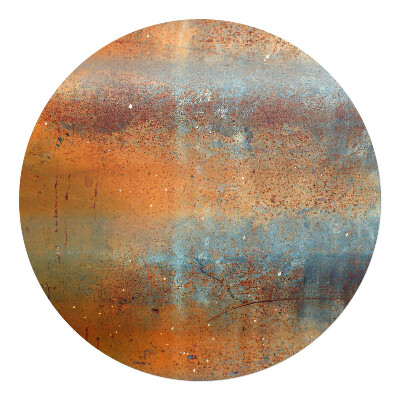 Podkładka pod krzesło okrągła Rdza i tekstura metalu