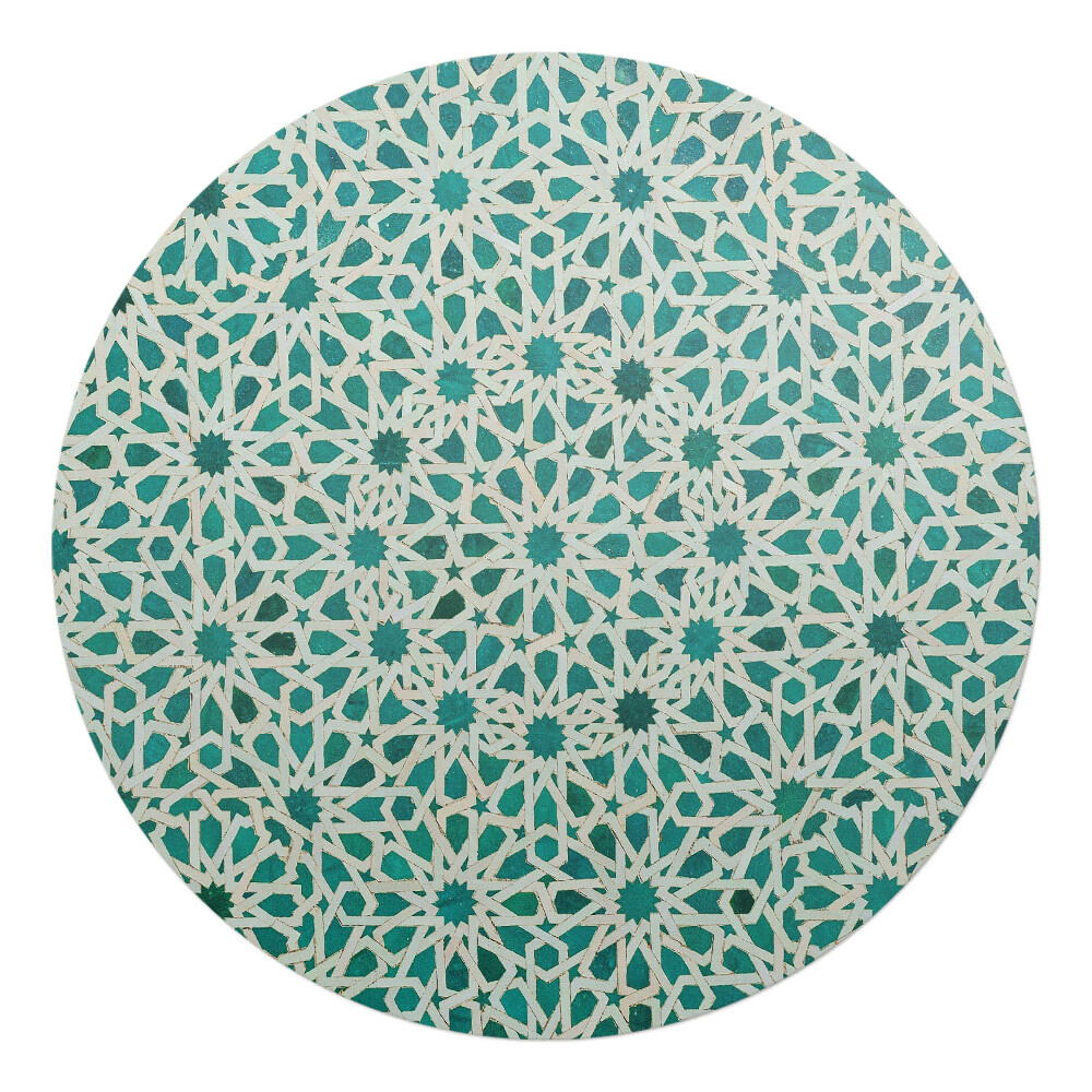 Podkładka pod krzesło obrotowe okrągła Geometryczny wzór arabeski