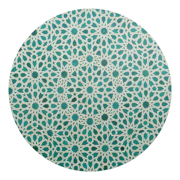 Podkładka pod krzesło obrotowe okrągła Geometryczny wzór arabeski