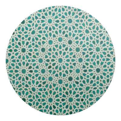 Podkładka pod krzesło obrotowe okrągła Geometryczny wzór arabeski