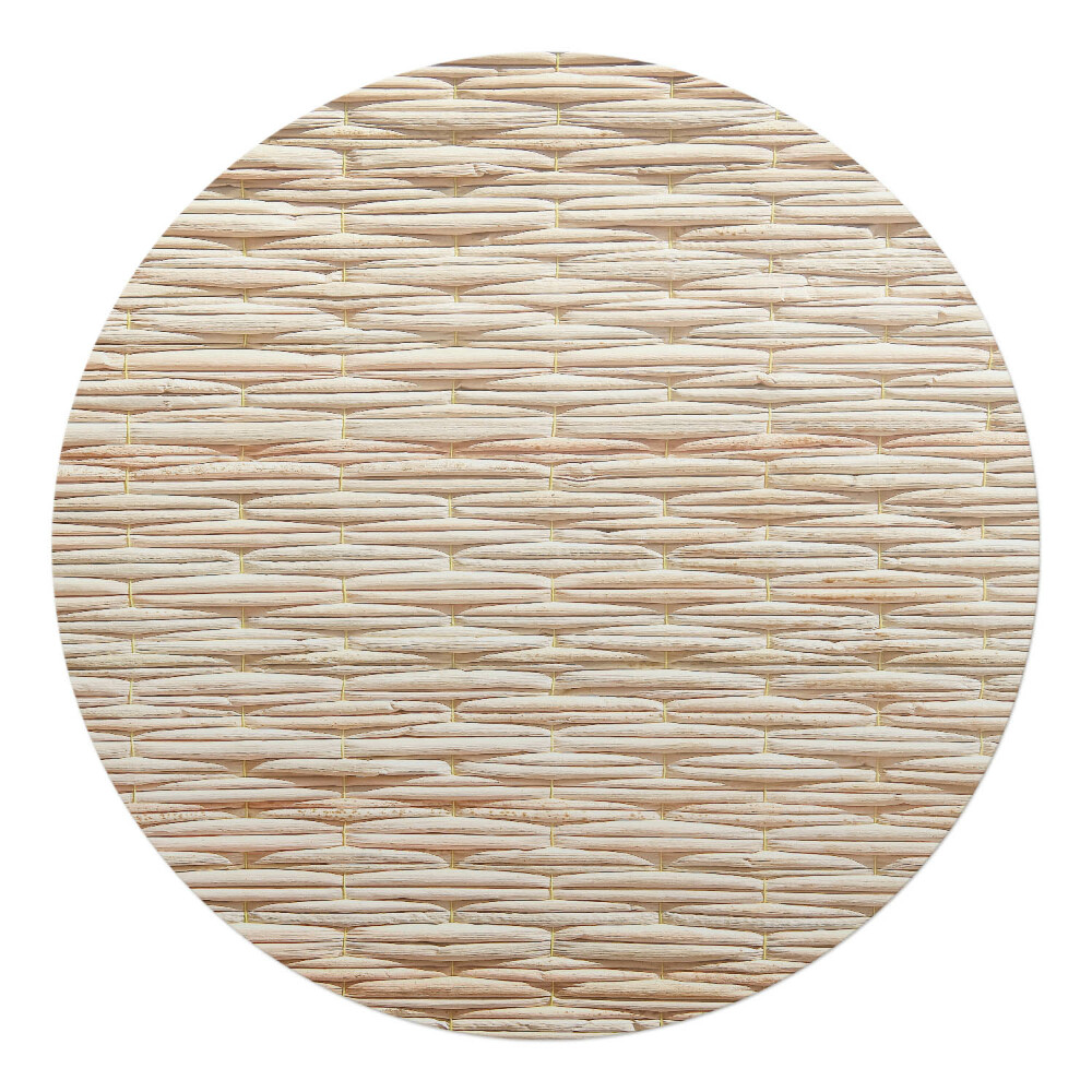 Mata na podłogę pod krzesło okrągła Plecionka naturalna