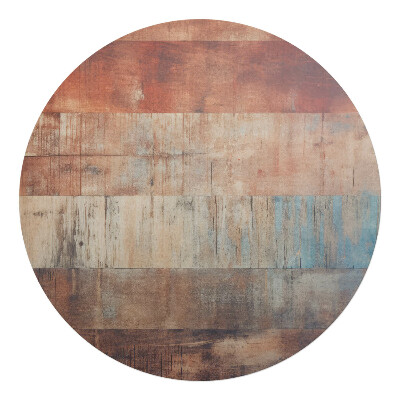 Mata na podłogę pod krzesło okrągła Drewniane pasy vintage