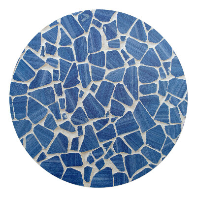 Mata na podłogę pod krzesło okrągła Mozaika z fragmentów