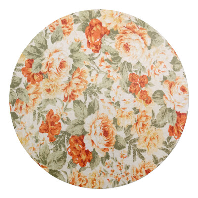 Mata na podłogę pod krzesło okrągła Kwiatowy wzór vintage