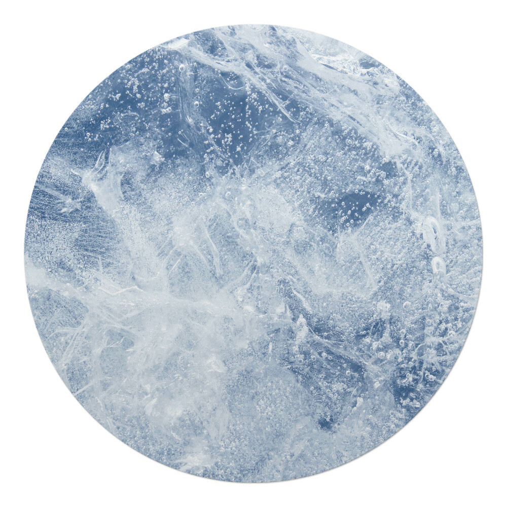 Podkładka pod krzesło obrotowe okrągła Lodowe wzory natury