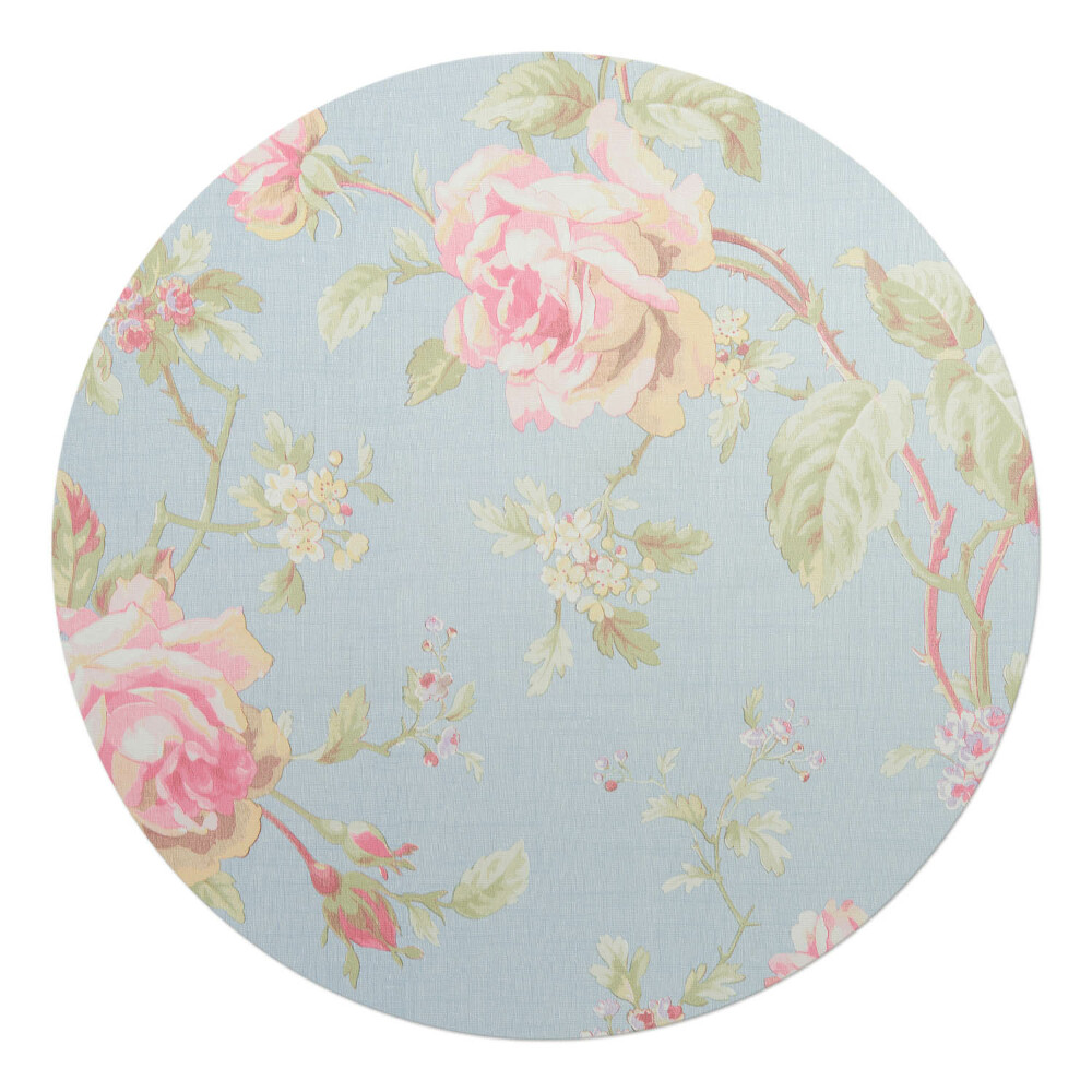 Podkładka pod krzesło obrotowe okrągła Kwiaty na pastelowym tle