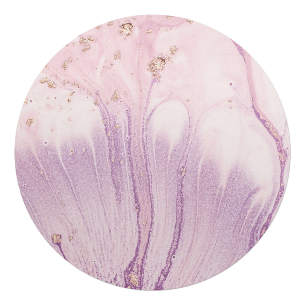 Podkładka pod krzesło obrotowe okrągła Marmurowy wzór kwiatowy