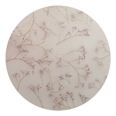 Podkładka pod krzesło obrotowe okrągła Delikatne kwiaty na tle