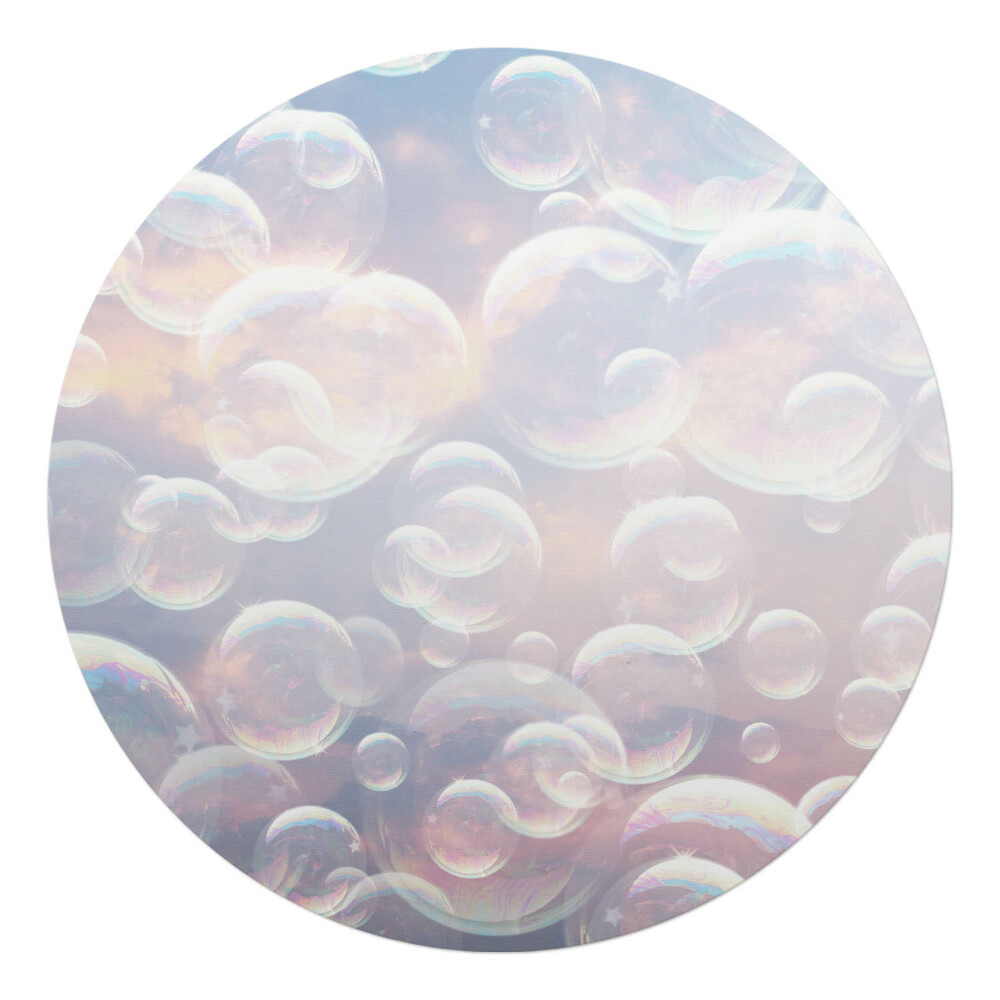 Podkładka pod krzesło obrotowe okrągła Bańki mydlane w chmurach