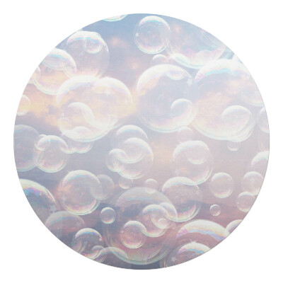 Podkładka pod krzesło obrotowe okrągła Bańki mydlane w chmurach