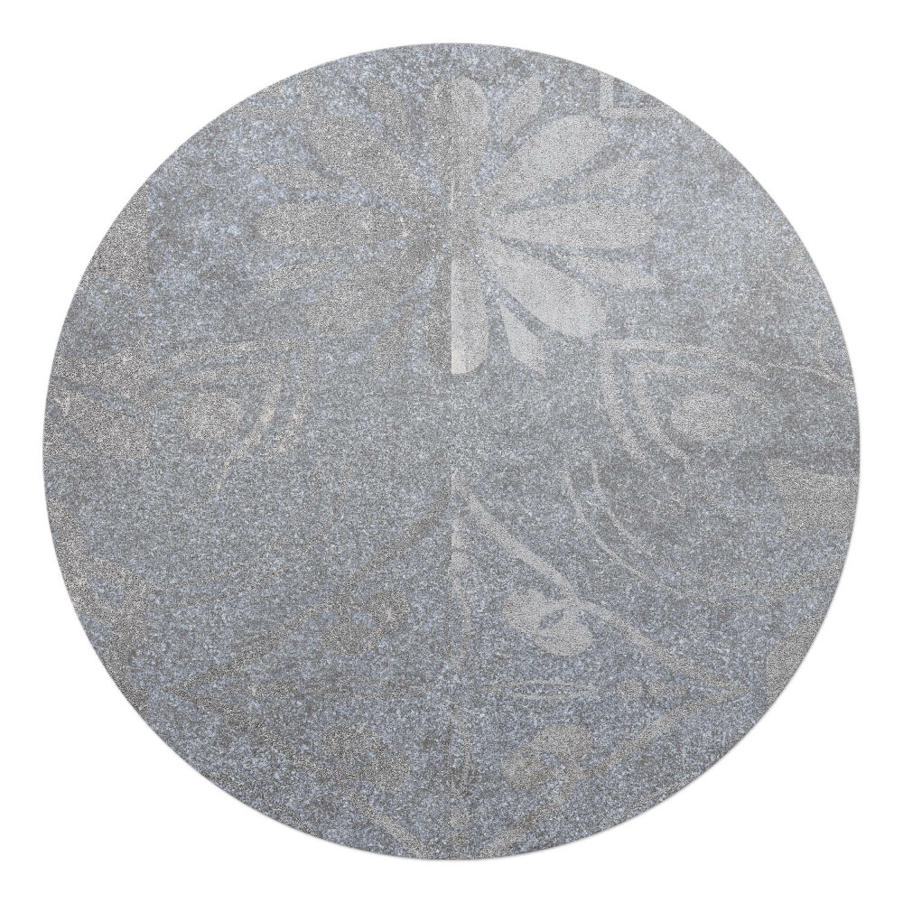 Mata pod fotel biurowy okrągła Kwiatowy ornament