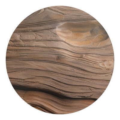 Podkładka pod krzesło okrągła Drewniane słoje natury