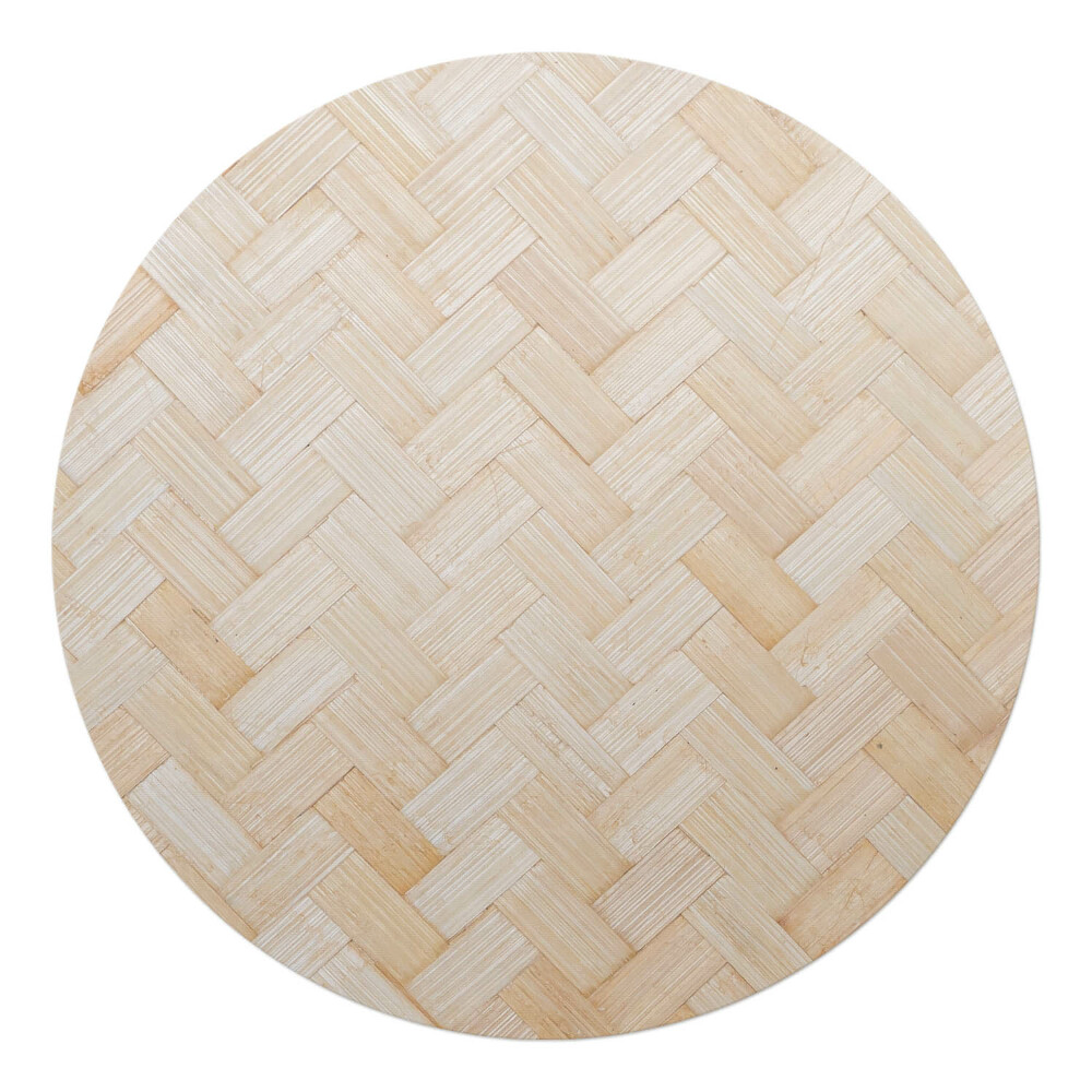 Mata na podłogę pod krzesło okrągła Plecionka bambusowa