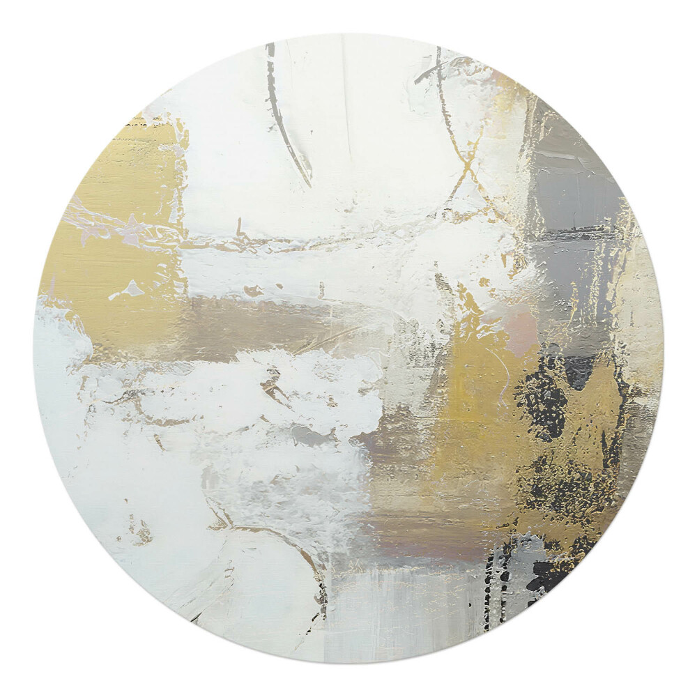 Mata na podłogę pod krzesło okrągła Abstrakcyjna faktura