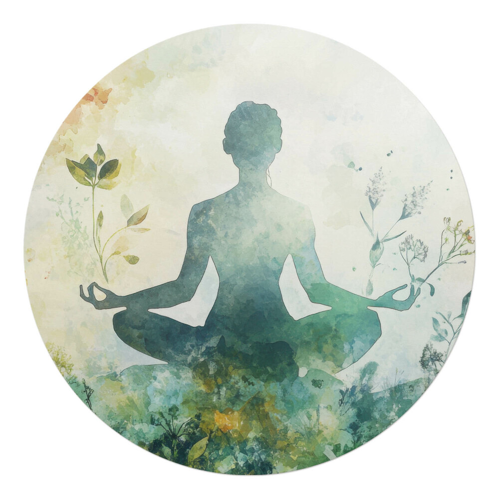 Podkładka pod krzesło obrotowe okrągła Medytacja wśród natury