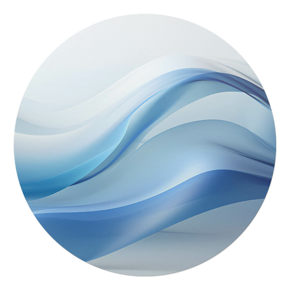 Podkładka pod krzesło obrotowe okrągła Falujące linie