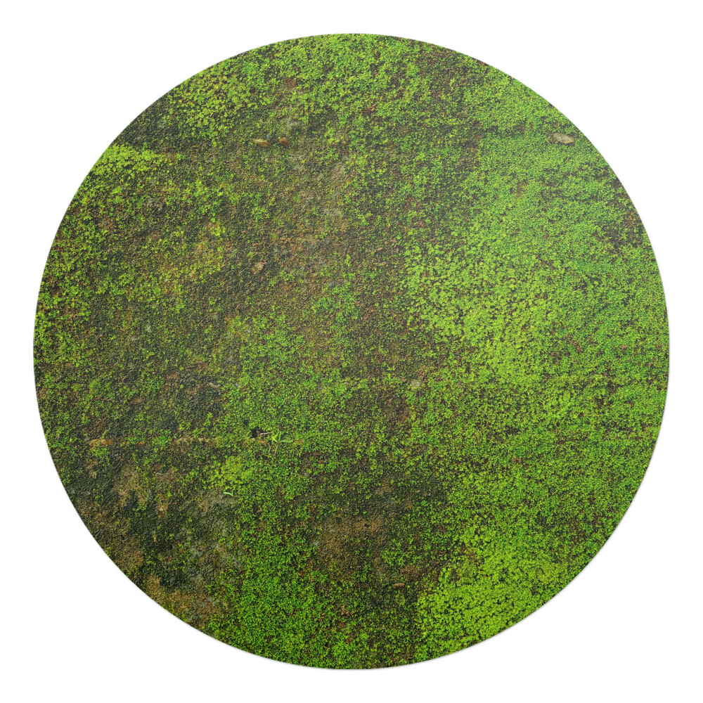 Mata pod fotel biurowy okrągła Mech na powierzchni