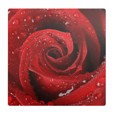 Podkładka pod krzesło Róża z kroplami wody