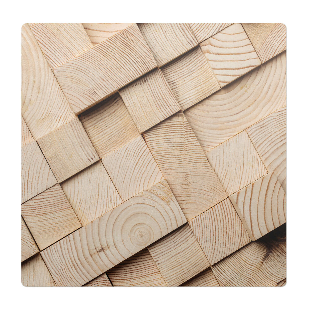 Mata pod fotel biurowy Drewniana mozaika