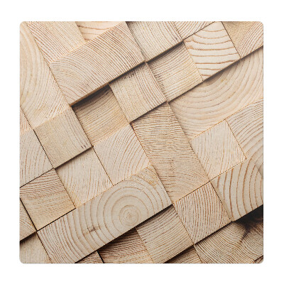 Mata pod fotel biurowy Drewniana mozaika