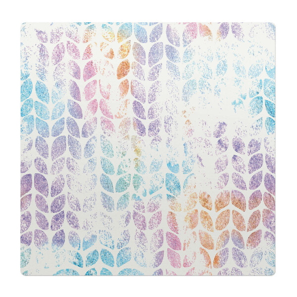 Mata na podłogę pod krzesło Liście w pastelach