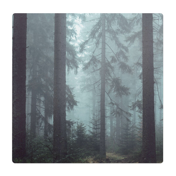 Mata na podłogę pod krzesło Mglisty las iglasty