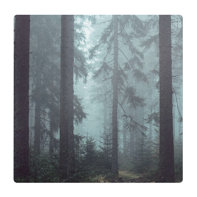 Mata na podłogę pod krzesło Mglisty las iglasty