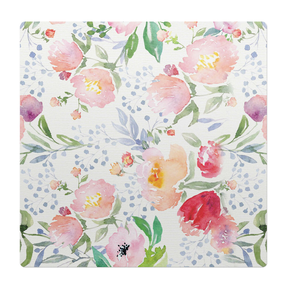 Mata pod fotel ochrona paneli Kwiatowy wzór akwarela