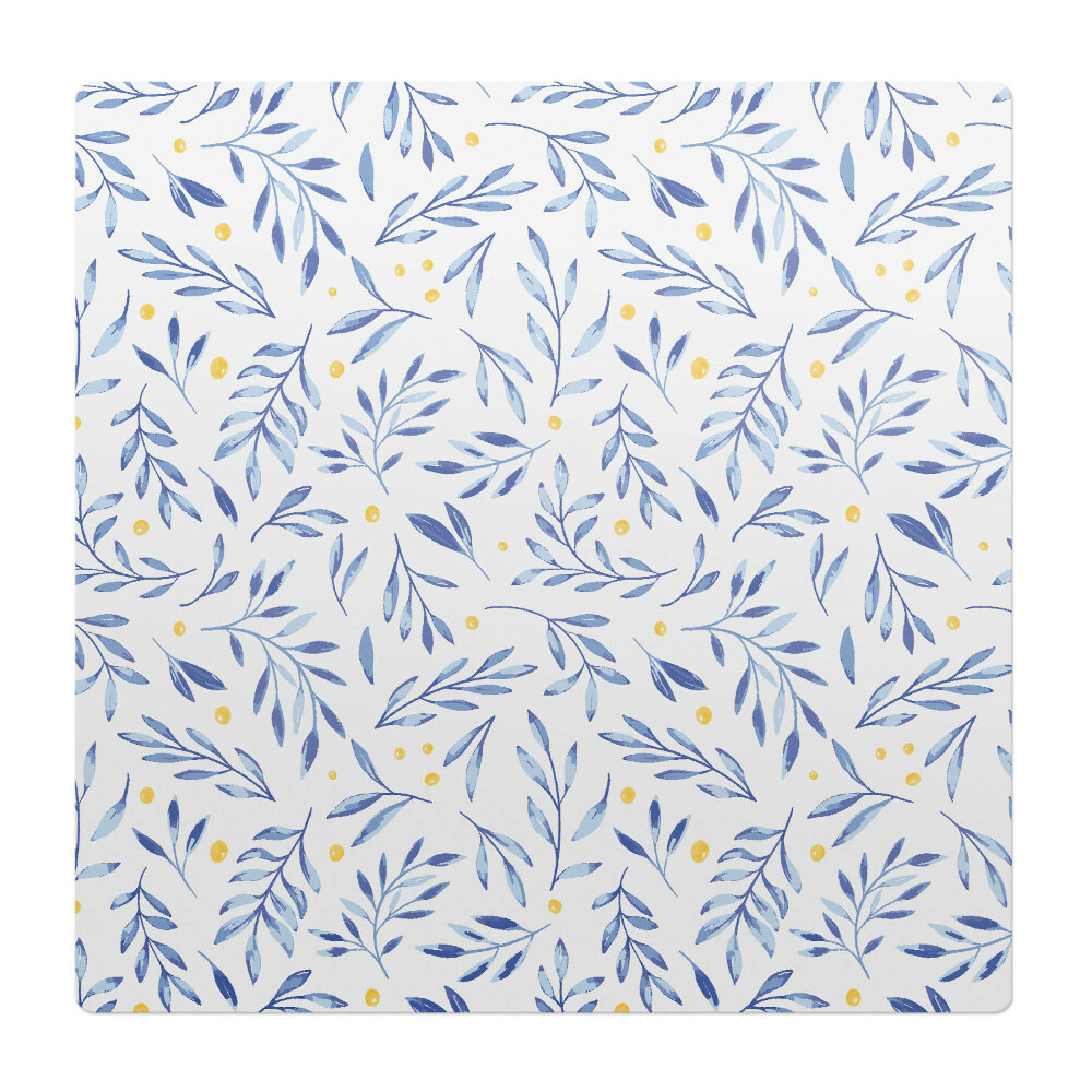 Podkładka pod krzesło obrotowe Liście akwarelowe