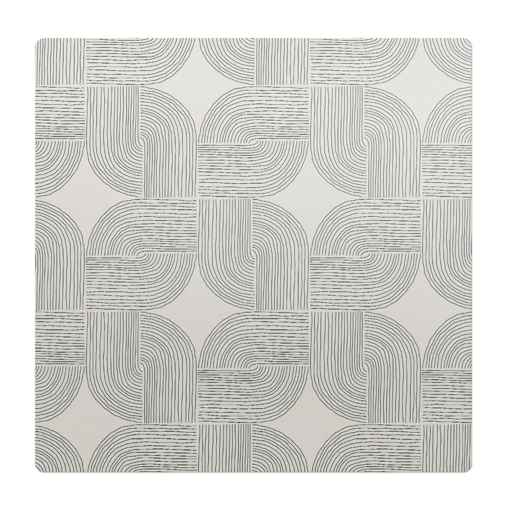 Mata pod krzesło do biura Geometryczny wzór linii