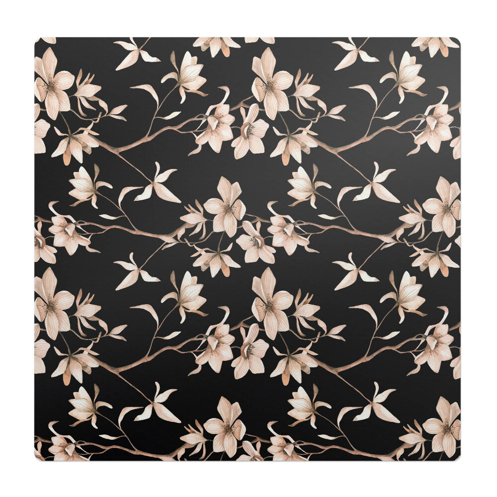 Mata na podłogę pod krzesło Kwiatowy wzór vintage