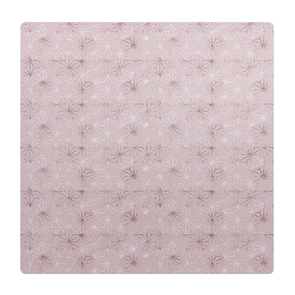 Mata na podłogę pod krzesło Geometryczny wzór kwiatowy