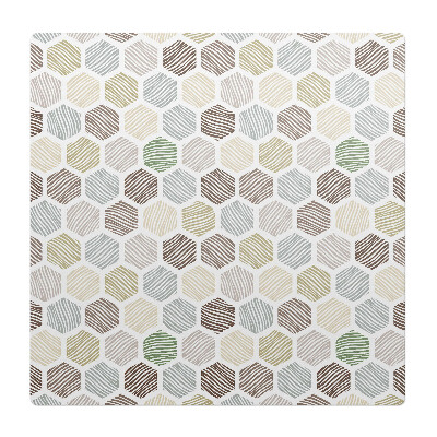 Mata na podłogę pod krzesło Sześciokąty z paskami