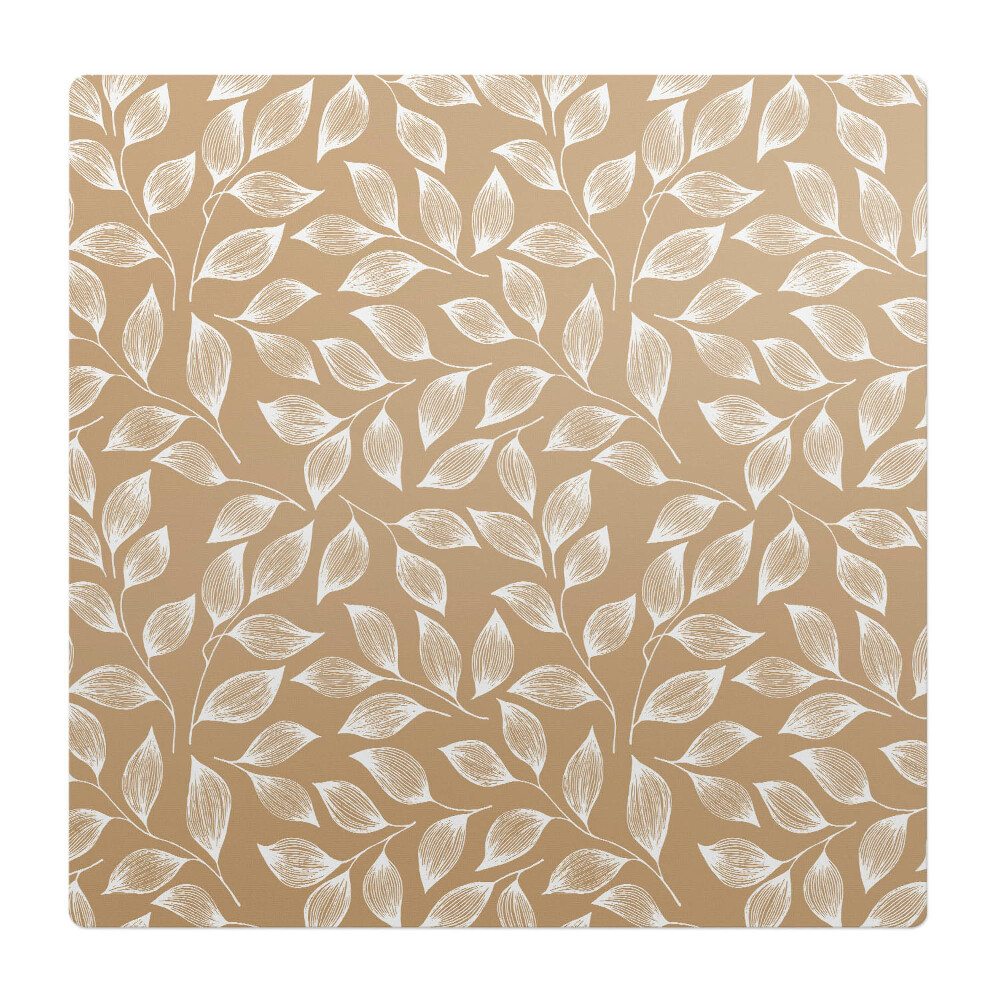 Mata na podłogę pod krzesło Liście na gałązkach