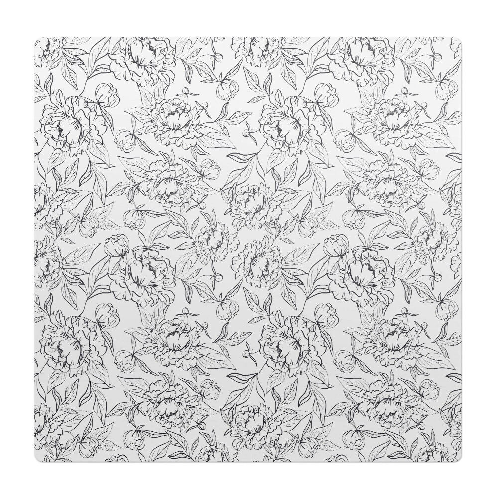 Podkładka pod krzesło obrotowe Kwiatowy wzór konturowy