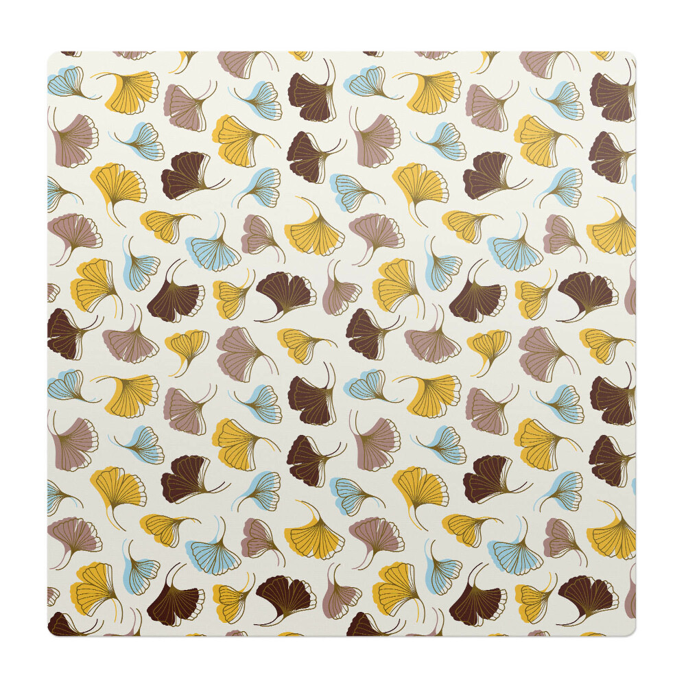 Mata pod krzesło do biura Liście gingko wzór