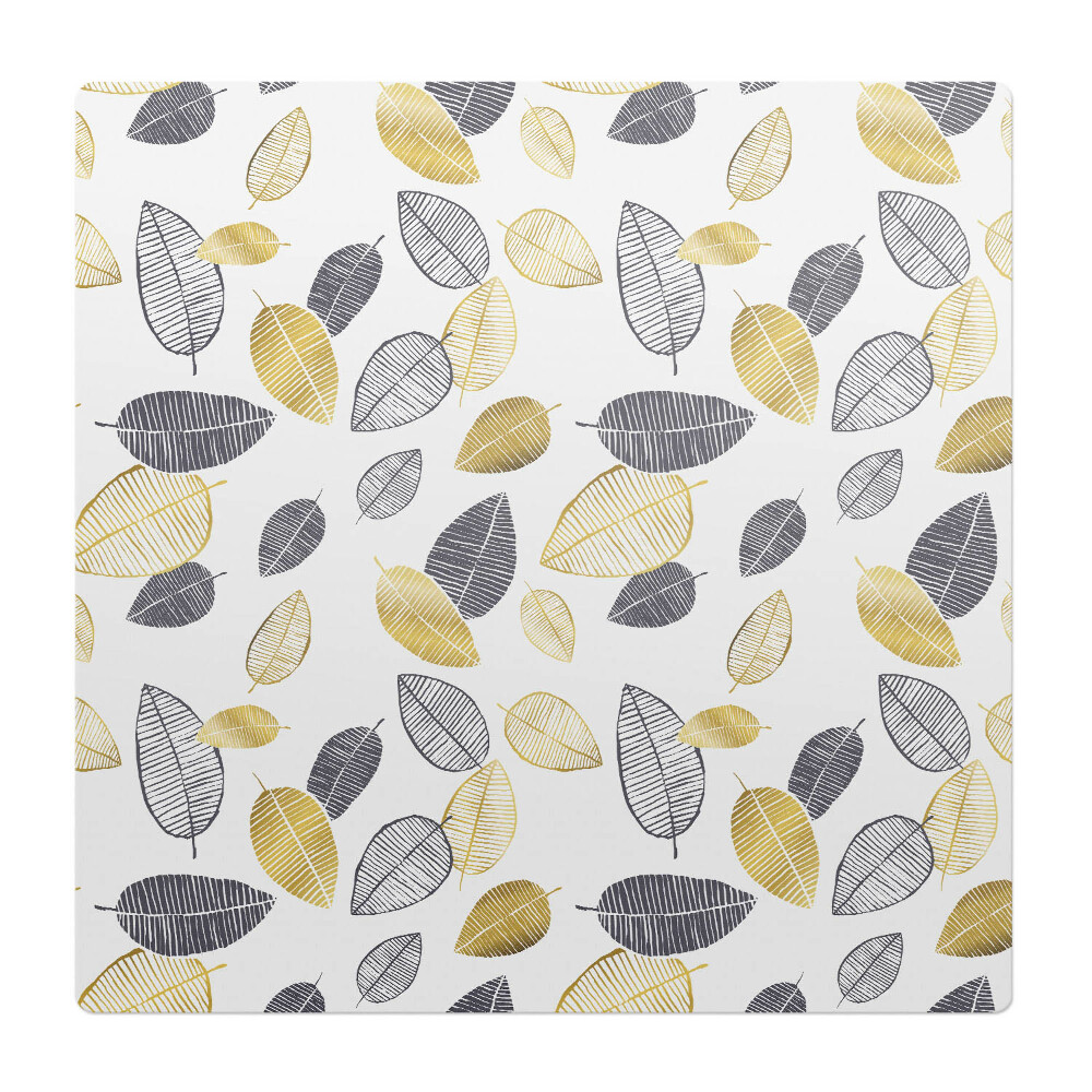 Podkładka pod krzesło obrotowe Liściasty wzór retro