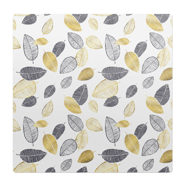 Podkładka pod krzesło obrotowe Liściasty wzór retro