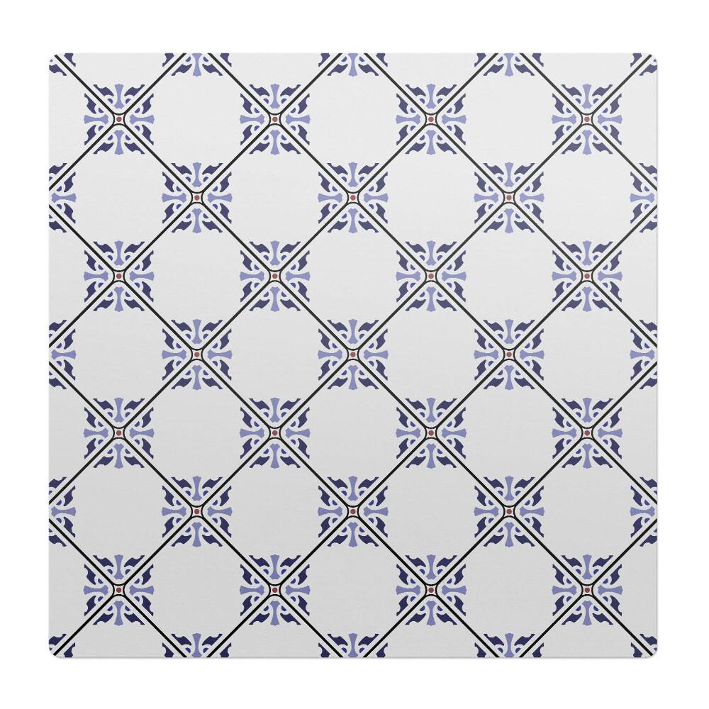 Podkładka pod krzesło obrotowe Geometryczny wzór kratki