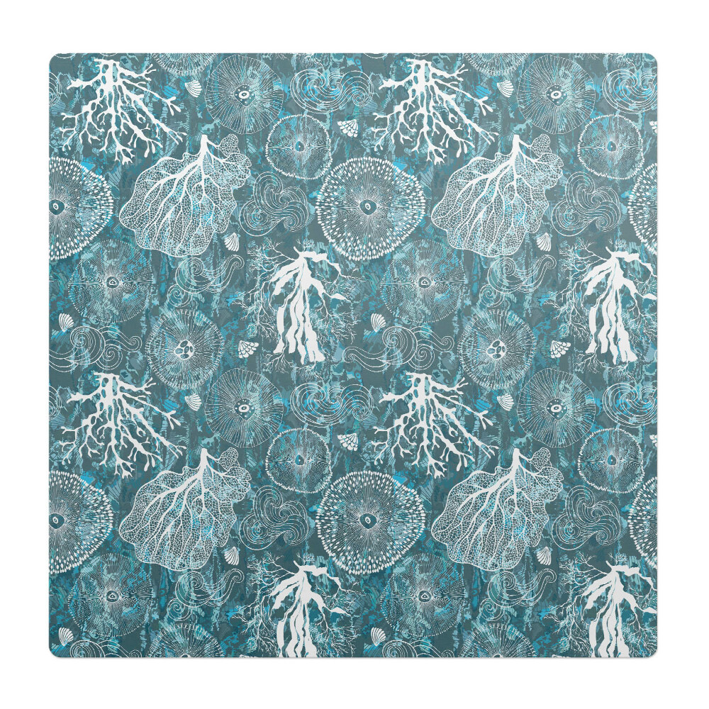 Podkładka pod krzesło obrotowe Organiczne wzory morskie
