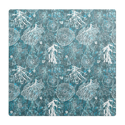 Podkładka pod krzesło obrotowe Organiczne wzory morskie