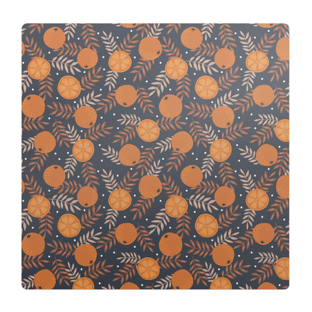 Mata pod fotel ochrona paneli Pomarańcze i liście