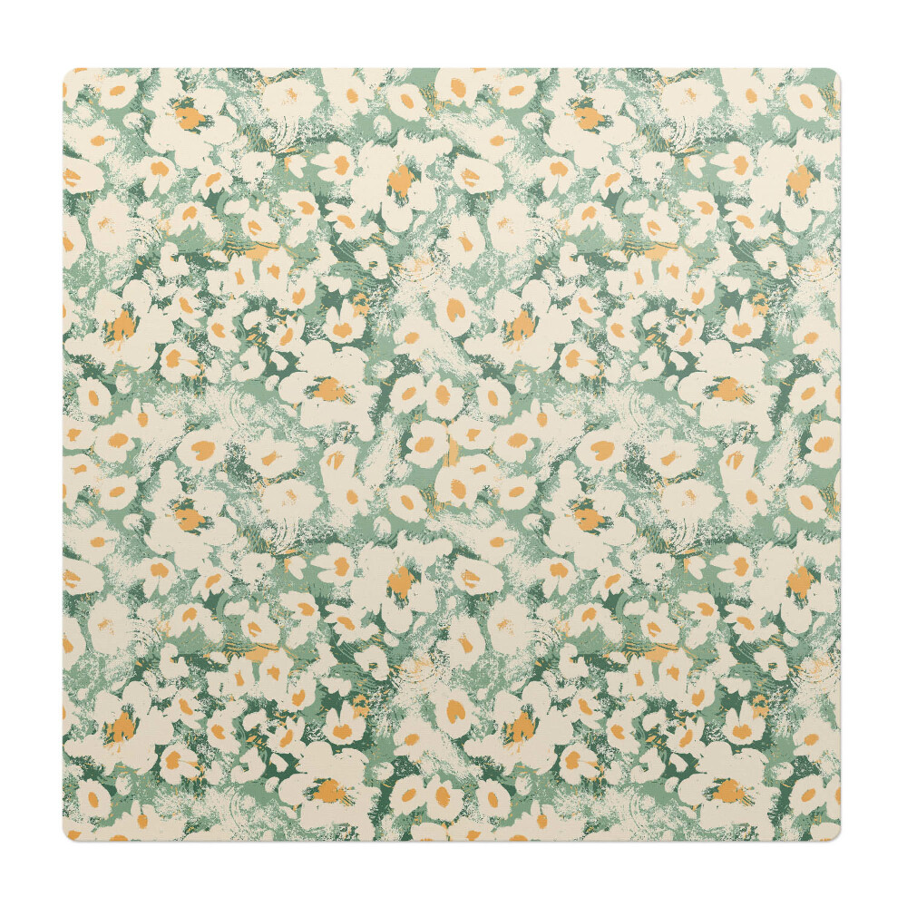 Mata pod fotel ochrona paneli Kwiatowy wzór retro