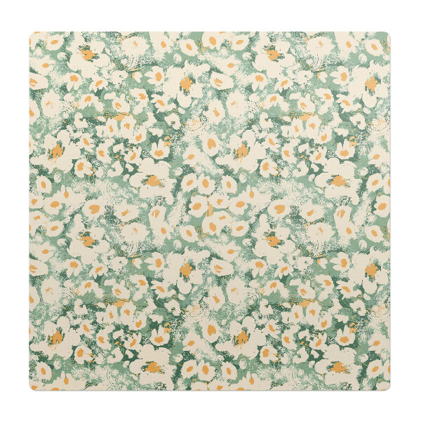 Mata pod fotel ochrona paneli Kwiatowy wzór retro