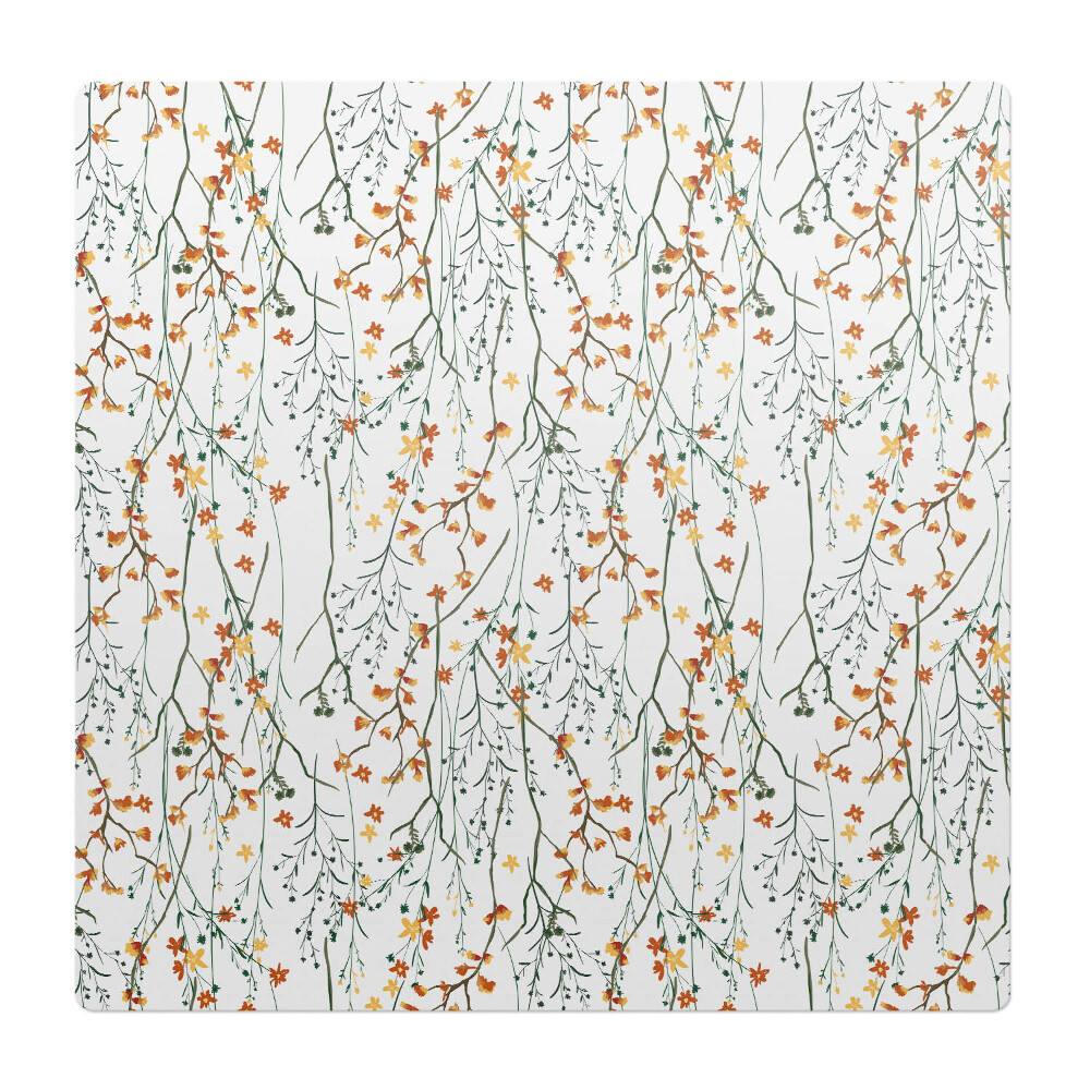 Mata pod fotel ochrona paneli Jesienne kwiaty gałązki